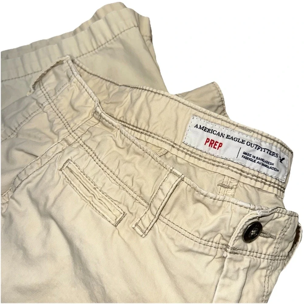 American Eagle Prep Khaki Flat Front Cotton Classic 9